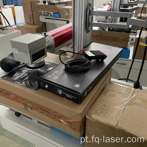 Máquina de marcação a laser de fibra de fibra UV de mesa para plásticos